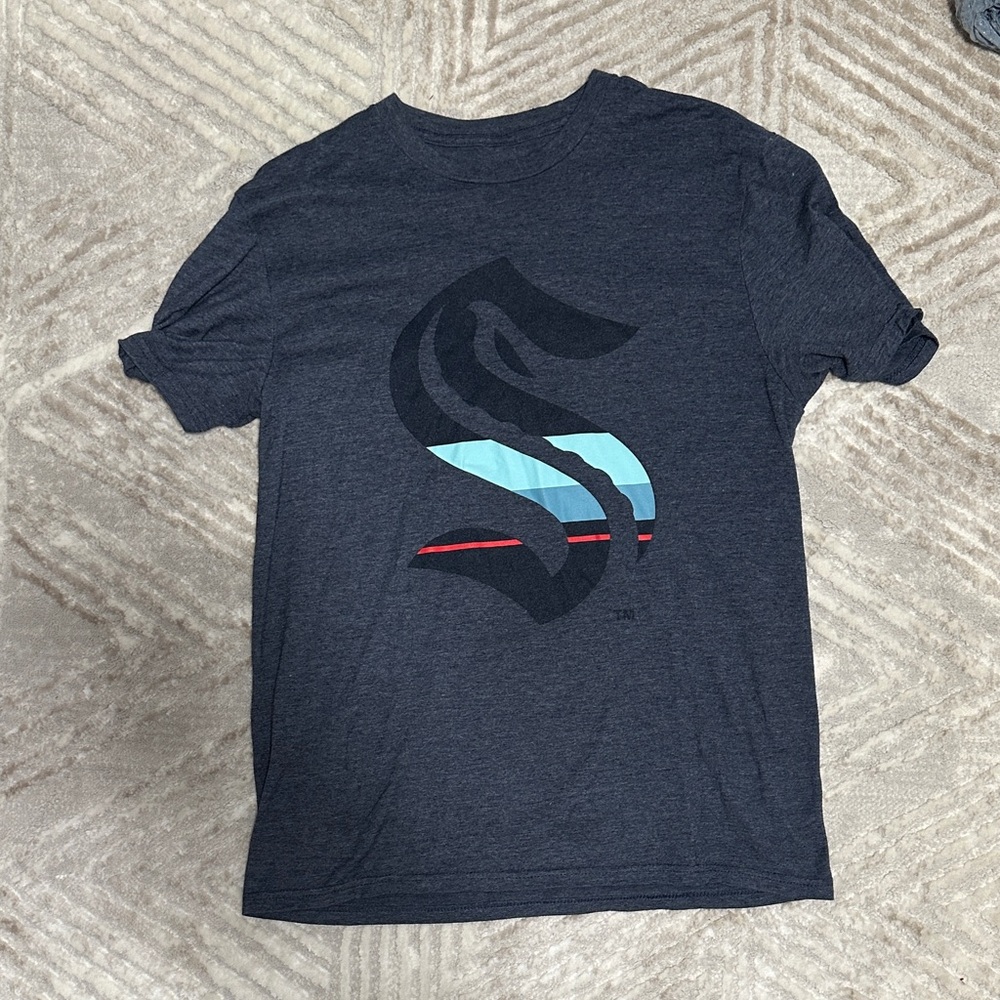 NHL Dark Gray Tee with Graphic Design